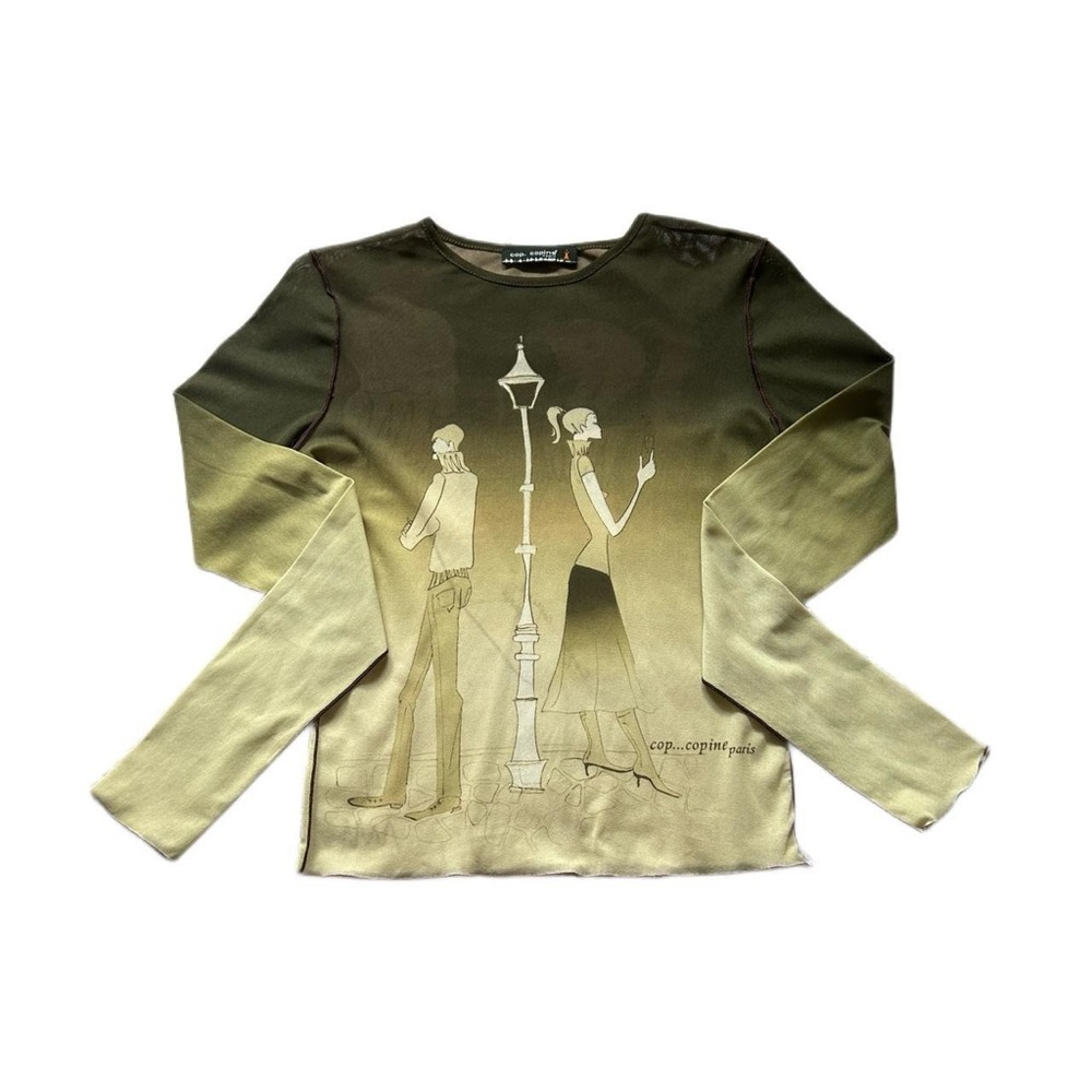 cop copine vintage mesh long sleeve